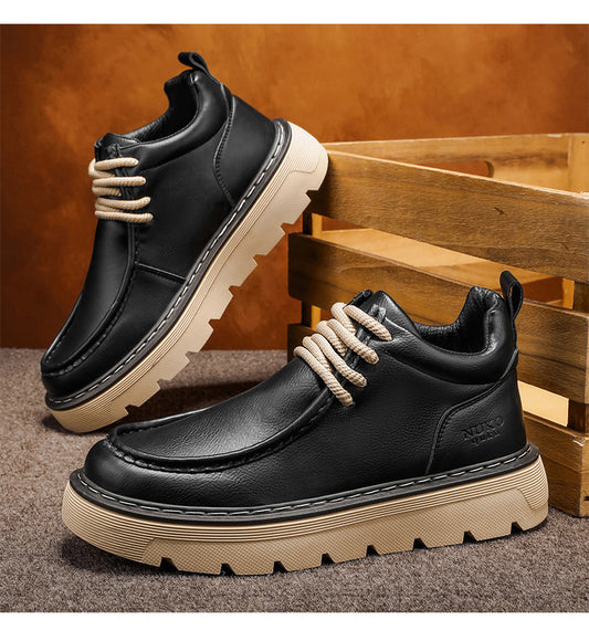 2026 Spring Men's Retro Mid-Top Casual Skate Shoes & Martin Boots